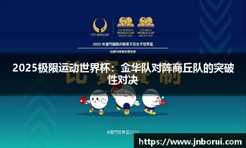 2025极限运动世界杯：金华队对阵商丘队的突破性对决