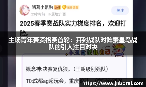主场青年赛资格赛首轮：开封战队对阵秦皇岛战队的引人注目对决